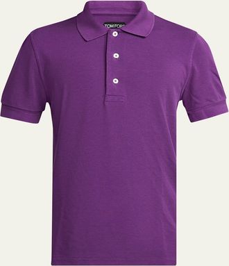 Tom Ford Mens Lyocell Pique Polo Shirt
