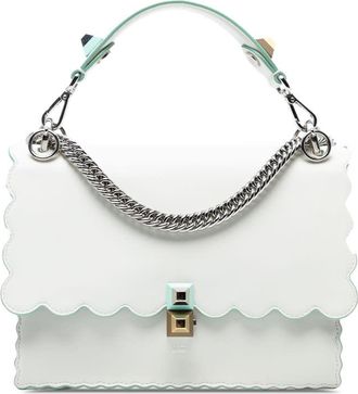 Fendi Pre-owned Fendi Medium Scalloped Leather Studded Kan I Satchel Ladies 8BT283 A1RK 8762 179