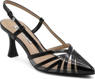 Charles by Charles David Anaz Slingback Pointed Toe Pump in Black Patent at Nordstrom, Size 7.5