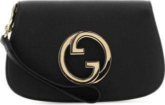 Gucci Black Leather Gucci Blondie Clutch
