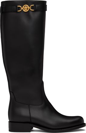 Versace Black Leather Alba Ankle Boots from $916.00 - on