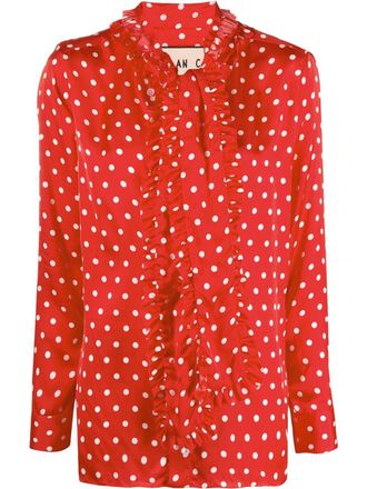 Plan C Blusa a pois - Rosso
