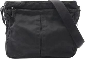 Prada Pre-owned Cross Body Bags, female, Black, Size: ONE SIZE Pre-owned Vintage Nylon Shoulder Bag