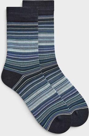Lindbergh Mens Multi-stripe bamboo socks