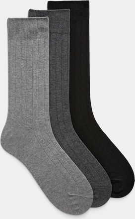 Le 31 Mens Cotton dress socks 3-pack