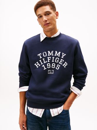 Tommy Hilfiger Sweatshirt TOMMY HILFIGER HILFIGER ARCH, Herren, Gr. XXL, desert sky, Sweatware, Obermaterial: 64% Baumwolle, 36% Polyester, regular fit, Rundhals, Ri