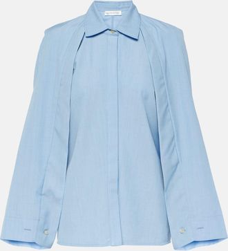Victoria Beckham Caped virgin wool shirt