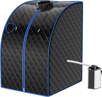 Costway 3l Mini Sauna De Vapor Port&aacute;til Con Control Remoto Cabina De Sauna Con Temperatura Y Temporizador Ajustables (negro) - Costway