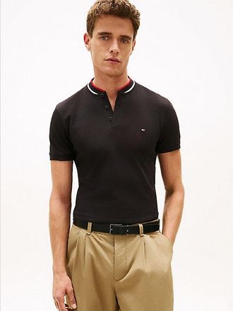 Tommy Hilfiger Slim Fit Tipped Baseball Collar Polo Shirt