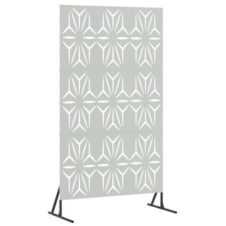 Berkfield Home Privacy Screen 100x50x180 cm Galvanised Steel in Silver | Size: 100 x 50 x 180 cm