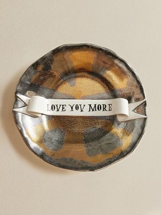 L'OBJET + Ruan Hoffmann Piatto In Terracotta Dipinta Love You More - Marrone