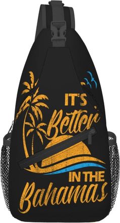 Generic Bahamas Vacation Beach Travel Islands Sling Bag Anti Theft Cross Body Bag Trendy Sling Backpack For Workout Men Camping