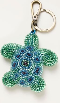 Fat Face FatFace Jade Green Turtle Beaded Bag Charm Keyring