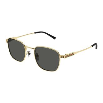 Gucci Ronde Zonnebril - Heren - Zonnebrillen - Geel - 50 MM - Accessoires