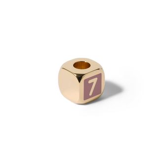 Miu Miu Enameled Metal Dice Charm, Woman, Orchid Pink
