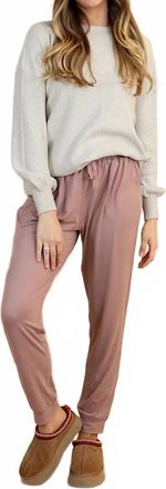 Wishlist Faye Drawstring Jogger Pants In Woodrose