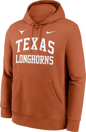 Nike Texas Primetime Arched Club Nike Mens College Pullover Hoodie in Orange | NKDK81FTXE-RDL