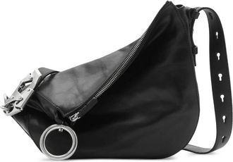 Burberry Black Leather Knight Small Shoulder Bag