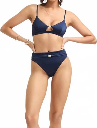 Vitamin A Terra High Waist Bikini Bottom In Midnight