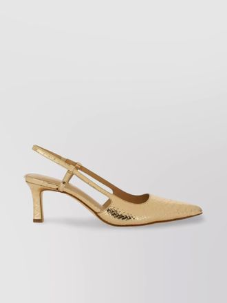 Michael Kors textured mid heel slingback pumps