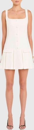 Amanda Uprichard Courtney Pleat Minidress in Ivory at Nordstrom, Size X-Large