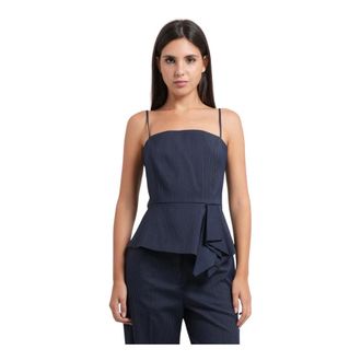 HUGO BOSS Dames, Tops, Blauw, Maat: S