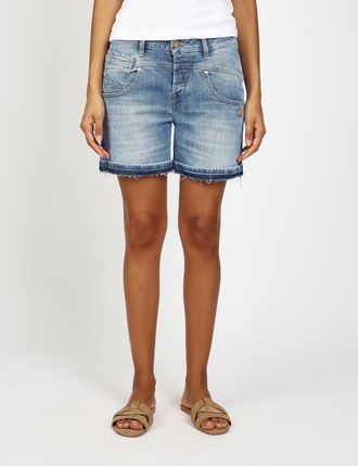 Gang Jeansshorts GANG 94BO SHORTS, Damen, Gr. 31, N-Gr, holiday wash, Denim/Jeans, Obermaterial: 98% Baumwolle, 2% Elasthan, loose fit kniefrei, Jeans Jean