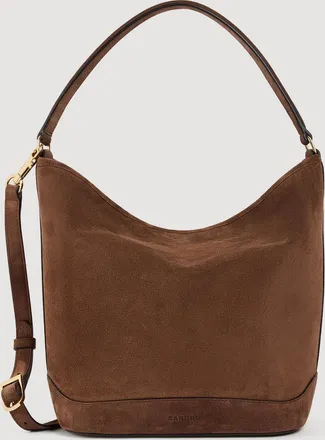 Sandro TANGOSO suede bucket bag