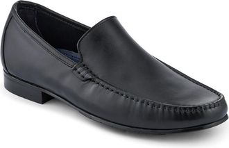 Jones Bootmaker Mens Quint Casual Leather Slip-On Loafers - Black - Size UK 11