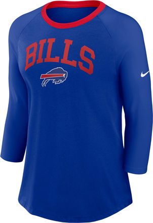 Nike Buffalo Bills Nike Womens NFL 3/4-Sleeve T-Shirt in Blue | 01UE01PZ81-PVL