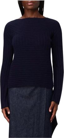 Emporio Armani Trui met ronde hals - Dames - Ronde hals truien - Blauw - M - Truien & Vesten
