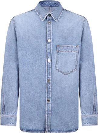Givenchy Couture Seam Overshirt - Heren - Spijkeroverhemden - Blauw - L - Katoen - Overhemden