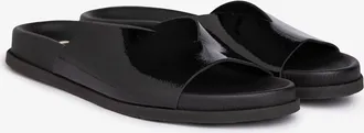 Pedro Garcia Flat slide in black patent leather | Deva | SS25