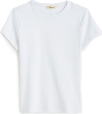 Madewell The 90s Crewneck Compact Cotton T-Shirt in White at Nordstrom, Size Xx-Large