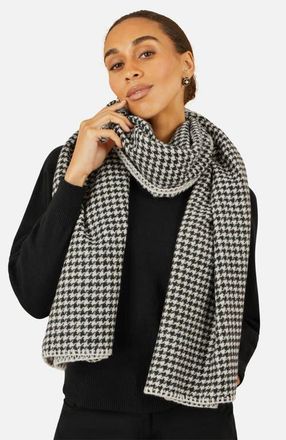 Yumi Dog Tooth Scarf in Black at Nordstrom
