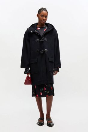 Ganni Navy Wool Duffle Coat