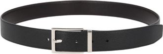 Ferragamo Black Polished Calf Leather Belt