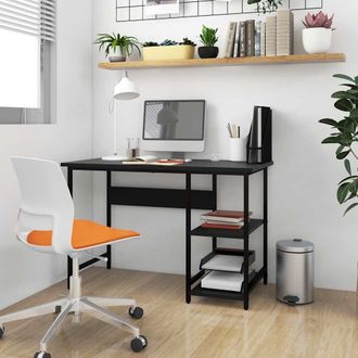 vidaXL Vidaxl - Escritorio Para Ordenador De Mdf Y Metal Negro 105x55x72 Cm