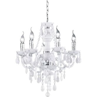 Trio Leuchten Luster lampadario bianco D.52CM 5 luci attacco E14