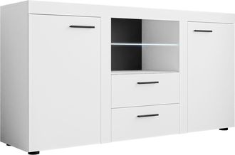Mirjan24 C&oacute;moda Tucson 104, Blanco, Con Cajones Y Puertas, N&uacute;mero De Cajones: 0, 82x157x40cm, Led