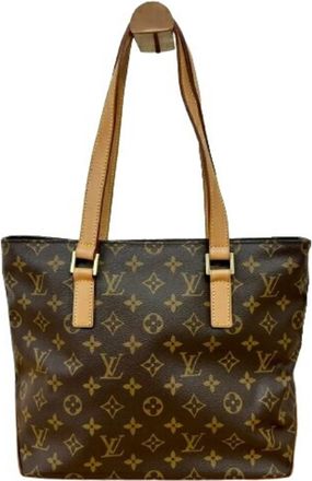 Louis Vuitton Monogram Brown Leather Tote Bag (Pre-Owned)