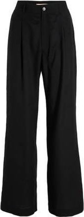 Ruby+Ed wide leg broek met linnen zwart