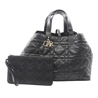 Dior Pre-owned Dior Large Calfskin Macrocannage Toujours Handbag Ladies CEIMYU0LGR3WPTBX