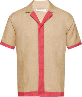 Orlebar Brown Camicia Maitan con bordo a contrasto - Toni neutri