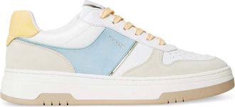 Twin-Set Sneakers in pelle con design color-block - Bianco