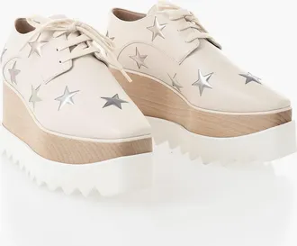 Stella McCartney Sneakers Platform ELYSE in Eco-Pelle con Tacco in Legno 9cm Stella McCartney