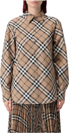 Burberry Dames, Blouses & Shirts, Bruin, Maat: 2XS Wol