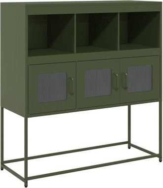 vidaXL Sideboard Olive Green 100.5x39x107 cm Cold-rolled Steel Vidaxl