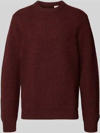 Levi's Strickpullover mit gerippten Abschlüssen in Dunkelbraun, Größe XL