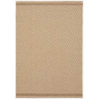 Sweeek Sweeek - Alfombra Interior/exterior Efecto Yute Color Natural, Douglas, 230x160x0.2 Cm